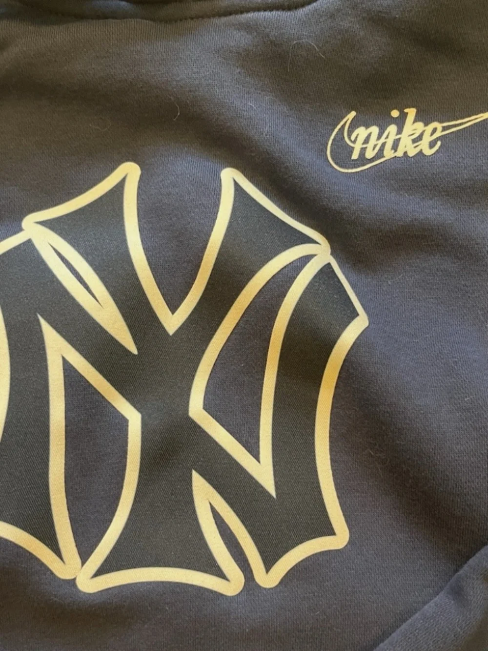 NY Yankees MLB Cooperstown Collection Hoodie Size L Navy Blue Pullover